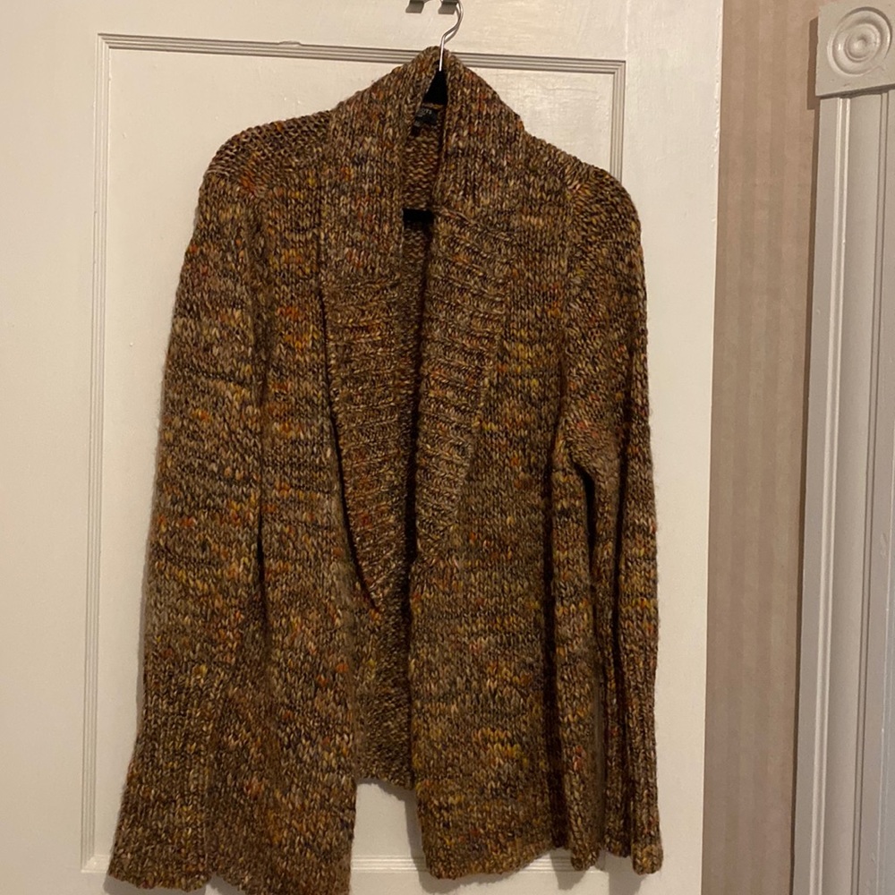 Talbots 3X Fall Wool/Acrylic/Alpaca Blend Open Front Cardigan Sweater